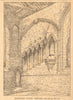 Refectory Pulpit, Chester. Cheshire 1900 old antique vintage print picture