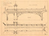 Design for a timber foot bridge by J.H. Coram, ARIBA Elevation & plan 1901