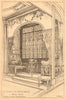 Dining hall loggia. French house, exhibited at the Paris Exposition 1901 print
