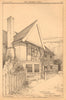 The Red Lion, an old Posting House, Martlesham, Woodbridge. Suffolk 1901 print