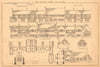 Design for almshouses by Fenland. Elevations & plans 1902 old antique print