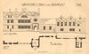 Riddlesden Hall near Keighley. Drawn by Fred Wade. Plan elevation Yorkshire 1904