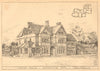 Manor House, Ponsbourne Park, JS Alder Architect. Hertfordshire 1904 old print