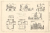 A weekend cottage by ''Cavendish''. Sketch, elevations & plans 1905 old print