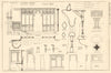 Church details by ''Anak''. Elevations, plans & sections 1906 old print