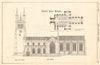 Tideswell Church, Derbyshire. Jointing of Stonework. Elevation plan 1906 print