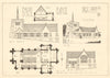 Design for a Hamlet Church to seat 150. Elevations, plans & view 1907 print