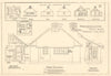Labourer's cottage design. J Roseman Burn Architect. Elevation section plan 1907