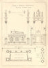 Tomb of Bishop Montagu, Bath Abbey 1618. Plans & elevations 1907 old print