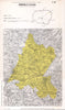 Italy wine. Nebbiolo d'Alba DOC. Piemonte. Cuneo 1976 old vintage map chart