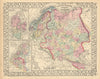 Russia in Europe, Sweden & Norway. Denmark Holland Belgium. MITCHELL 1869 map