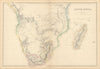 Southern Africa & Madagascar by Edward Weller 1859 old antique map plan chart