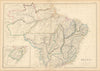 Brazil in provinces by Joseph Wilson Lowry 1859 old antique map plan chart