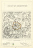 Bury St Edmunds, Suffolk. JAMES. Parliamentary Boundary Commission 1868 map