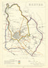 Exeter, Devon. JAMES. Parliamentary Boundary Commission 1868 old antique map