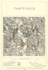 Tamworth, Staffordshire. JAMES. Parliamentary Boundary Commission 1868 old map