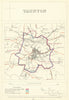 Taunton, Somerset. JAMES. Parliamentary Boundary Commission 1868 old map