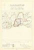 Carnarvon Contributory Borough of Criccieth. JAMES. Boundary Commission 1868 map