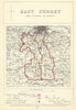East Surrey (New divisions of County). JAMES. Boundary Commission 1868 old map