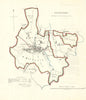 COVENTRY borough/town/city plan. REFORM ACT. DAWSON 1832 old antique map chart