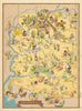 Arizona. Pictorial state map by Ruth Taylor White 1935 old vintage chart