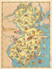New Jersey. Pictorial state map by Ruth Taylor White 1935 old vintage