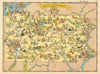 Pennsylvania. Pictorial state map by Ruth Taylor White 1935 old vintage