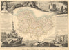 Département des CÔTES-DU-NORD. Côtes-d'Armor. Antique map/carte. LEVASSEUR 1852