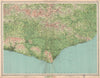 EAST SUSSEX. Brighton Eastbourne Bexhill Hastings Ashdown Forest.LARGE 1939 map
