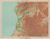 CAMBRIAN MOUNTAINS.Aberystwyth Barmouth Aberdovey.Wales.Cardigan Bay 1939 map