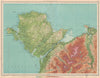 ANGLESEY SNOWDONIA NORTH. Conwy Snowdon Bangor Llandudno Caernarvon 1939 map