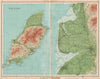 LANCASHIRE COAST/ISLE OF MAN. Preston Blackpool Lytham Lancaster.LARGE 1939 map