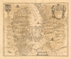 DANIA REGNUM. Kingdom of Denmark. Hamburg Copenhagen Göteborg. BLAEU c1667 map