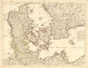 ROYAUME DE DANEMARC'. Denmark Scleswig Holstein S. Sweden. DE L'ISLE c1769 map