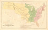 USA territorial development >1825. 24 states 6 territories + DC. BUCHON 1825 map