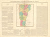 Vermont antique state map. Counties. BUCHON 1825 old plan chart