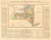 New York State antique map. Excl. Boston Corner. Erie Canal profile. BUCHON 1825