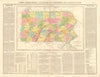 'Pensylvanie'. Pennsylvania state map. Includes the Delaware Wedge. BUCHON 1825