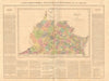 'Virginie'. Virginia & West Virginia antique state map. Counties. BUCHON 1825