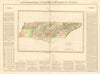 Tennessee antique state map. BUCHON 1825 old vintage plan chart