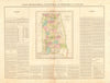 Alabama antique state map. Counties. Indian frontier & villages. BUCHON 1825