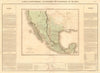 'Mexique'. Mexico inc Texas, California & western United States. BUCHON 1825 map
