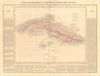 'Ile de Cuba' and the Cayman Islands. BUCHON 1825 old antique map plan chart