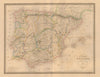'Carte des Royaumes d'Espagne et de Portugal'. ANDRIVEAU-GOUJON. Spain 1845 map