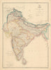 INDIA British/protected/ind states.Completed & planned railways.WELLER c1863 map