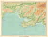 SOUTH WALES Swansea Carmarthen Gower Llanelly Neath Tenby. LARGE 1939 old map