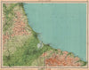 NE ENGLAND COAST Teeside Middlesbrough Sunderland Darlington Whitby 1939 map