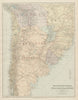 Argentine Republic, Chile, Paraguay & Uruguay. South America. STANFORD 1904 map