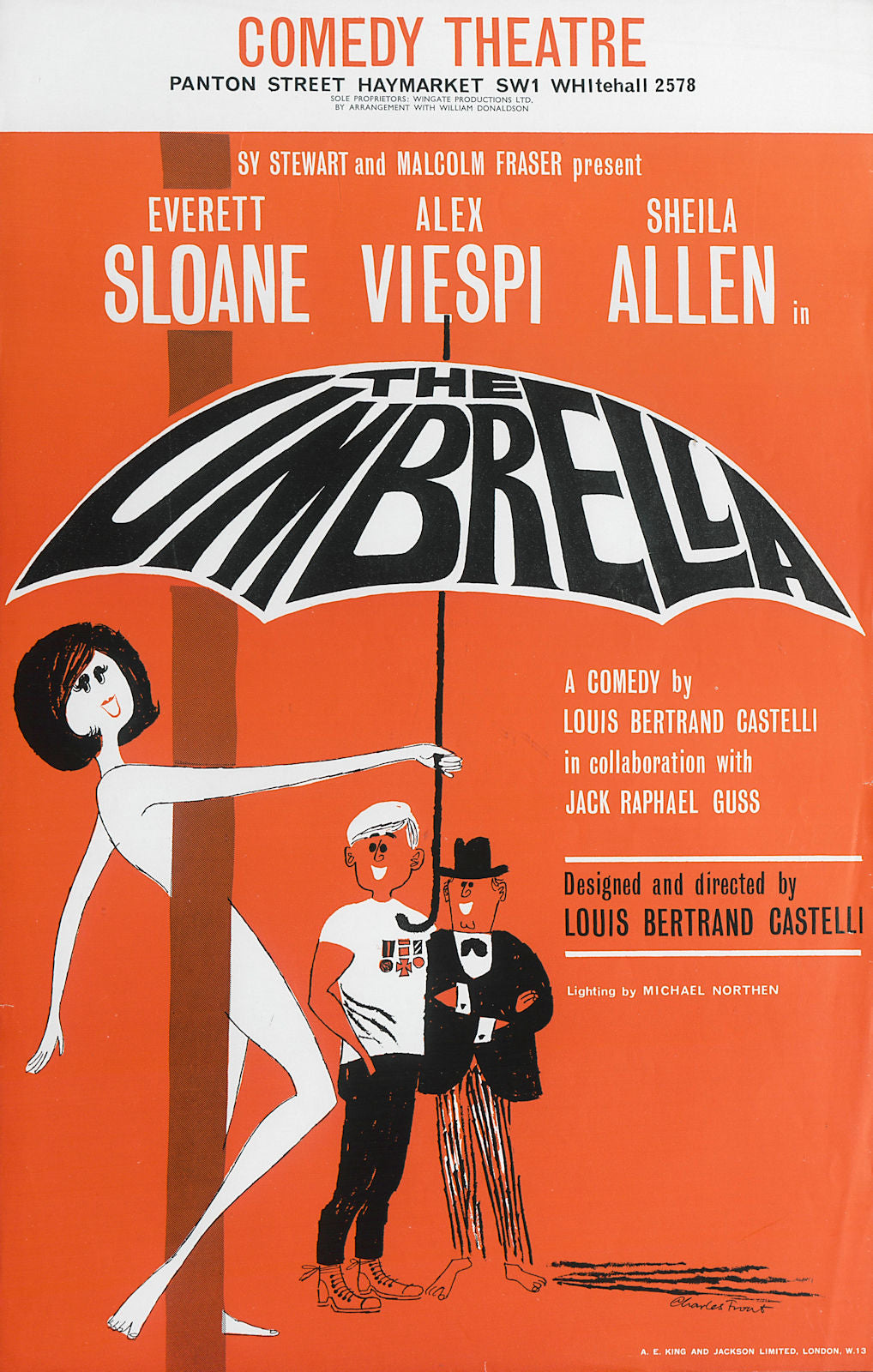 Comedy Theatre. The Umbrella. Bertrand Castelli Everett Sloane Sheila ...