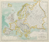 EUROPE Political map Austria-Hungary Russia Ottoman Empire. LETTS 1884 old